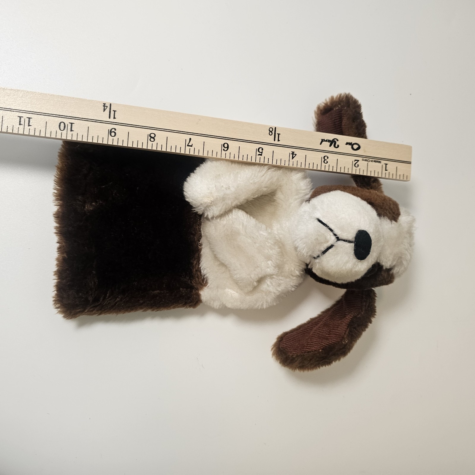Vintage R Dakin & Co Dog Hand Puppet 1976 Brown & White