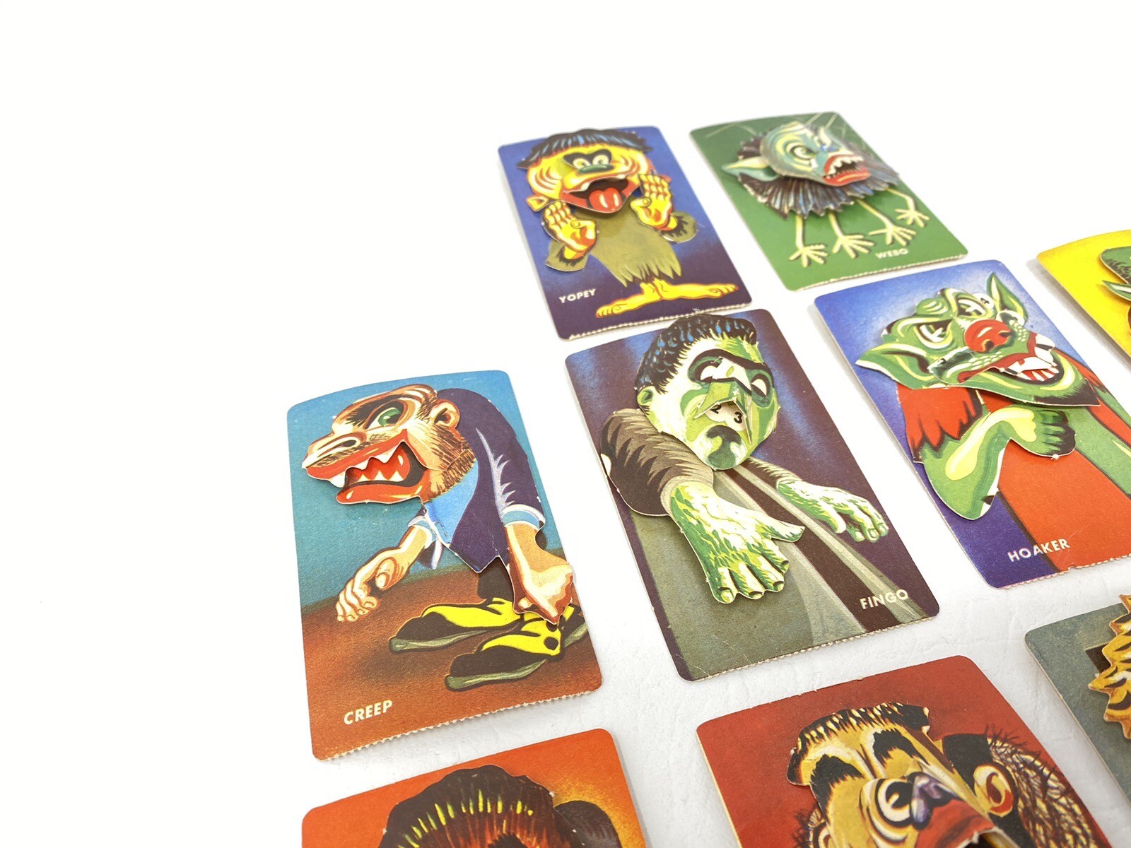 Uncommon 1965 ED-U-CARDS MFG. CORP. Mini Monster “Sculptees” 3D Cards 18 Total