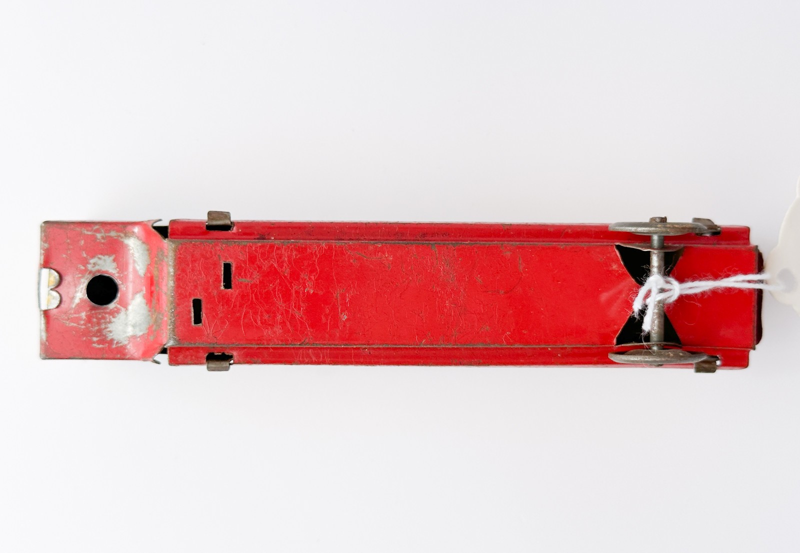 Tin Litho Ranger Motor Line Truck Clock Spring Wind Up Toy Semi Trailer ▪ Video