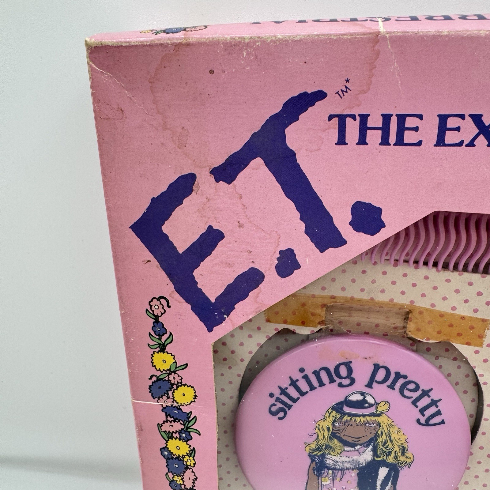 E.T. The Extraterrestrial Comb, Brush & Mirror Set in Box 1982 Universal Vintage