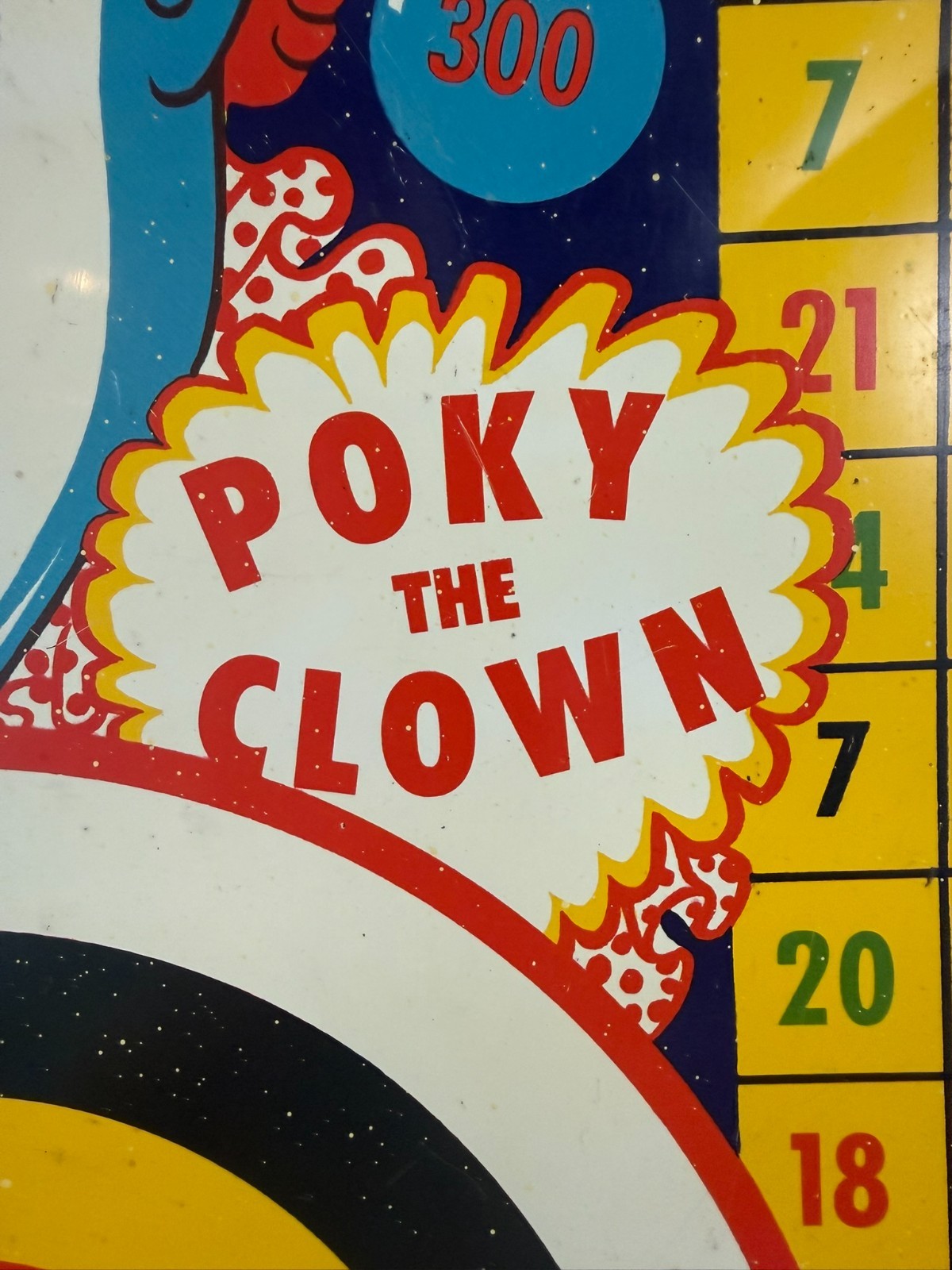 Wyandotte Toys Poky The Clown Metal Magnet Dart Target Board