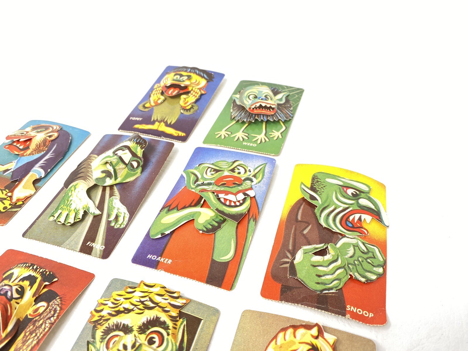 Uncommon 1965 ED-U-CARDS MFG. CORP. Mini Monster “Sculptees” 3D Cards 18 Total