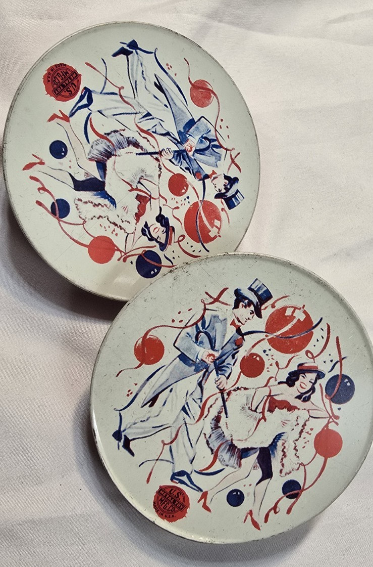 Vintage Tin Noise Maker Lot of 8- New Years Party -Art deco +
