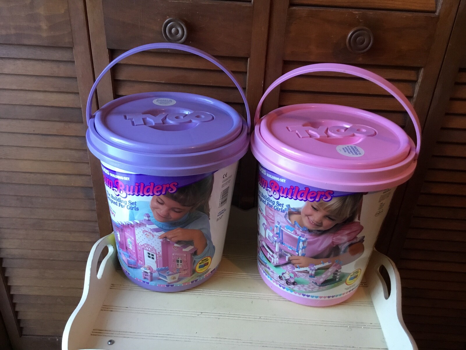 2 VTG TYCO BUILDING SETS FOR GIRLS #1 NURSERY #2 PLAYGROUND 1900 USED w MANUALS