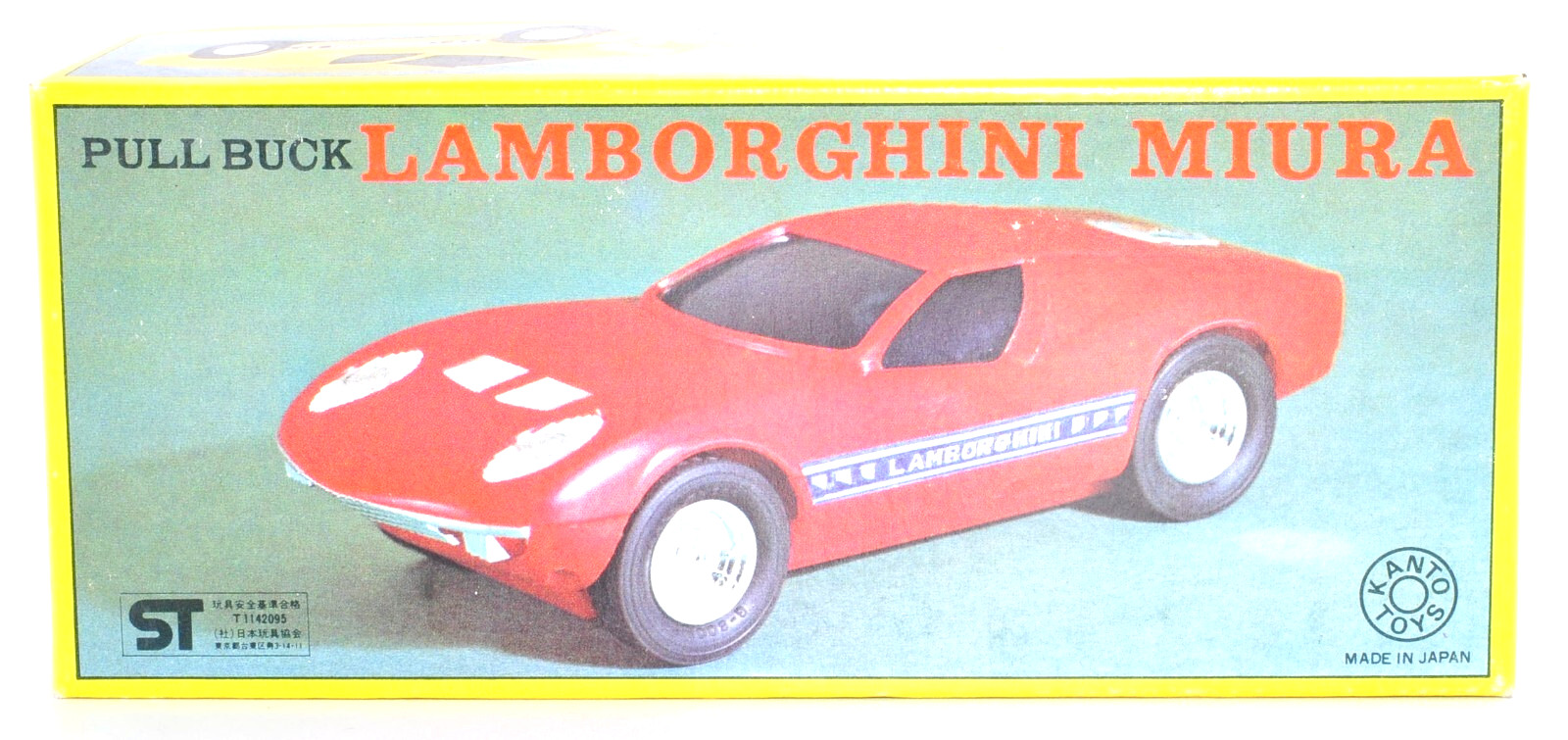 Rare Vintage KANTO TOYS Miura Style Pullback Car Red Japan Die-Cast Plastic Toy