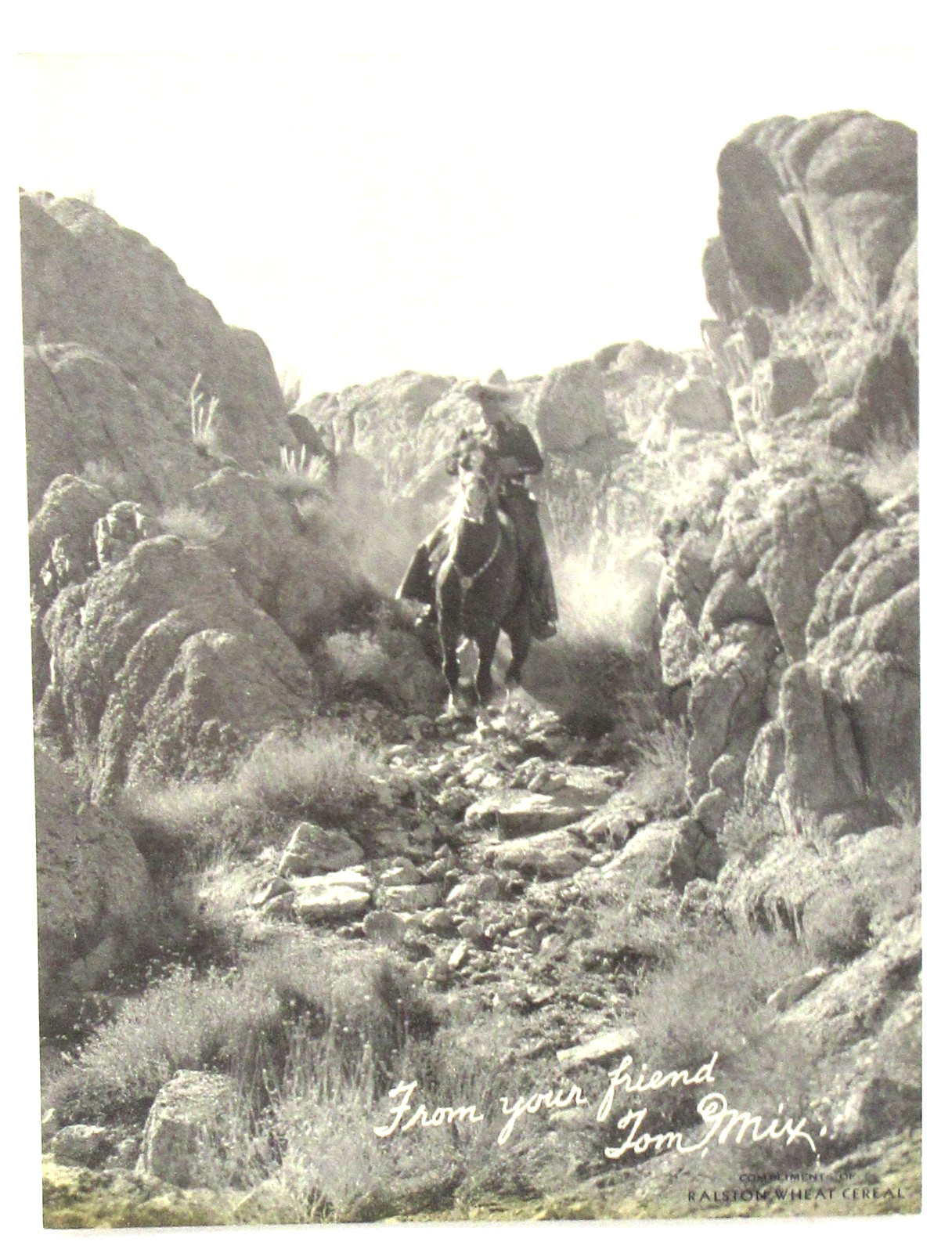 1934 Series B #2 TOM MIX Outlaws Ralston Cereal 8×10 radio premium photo TM