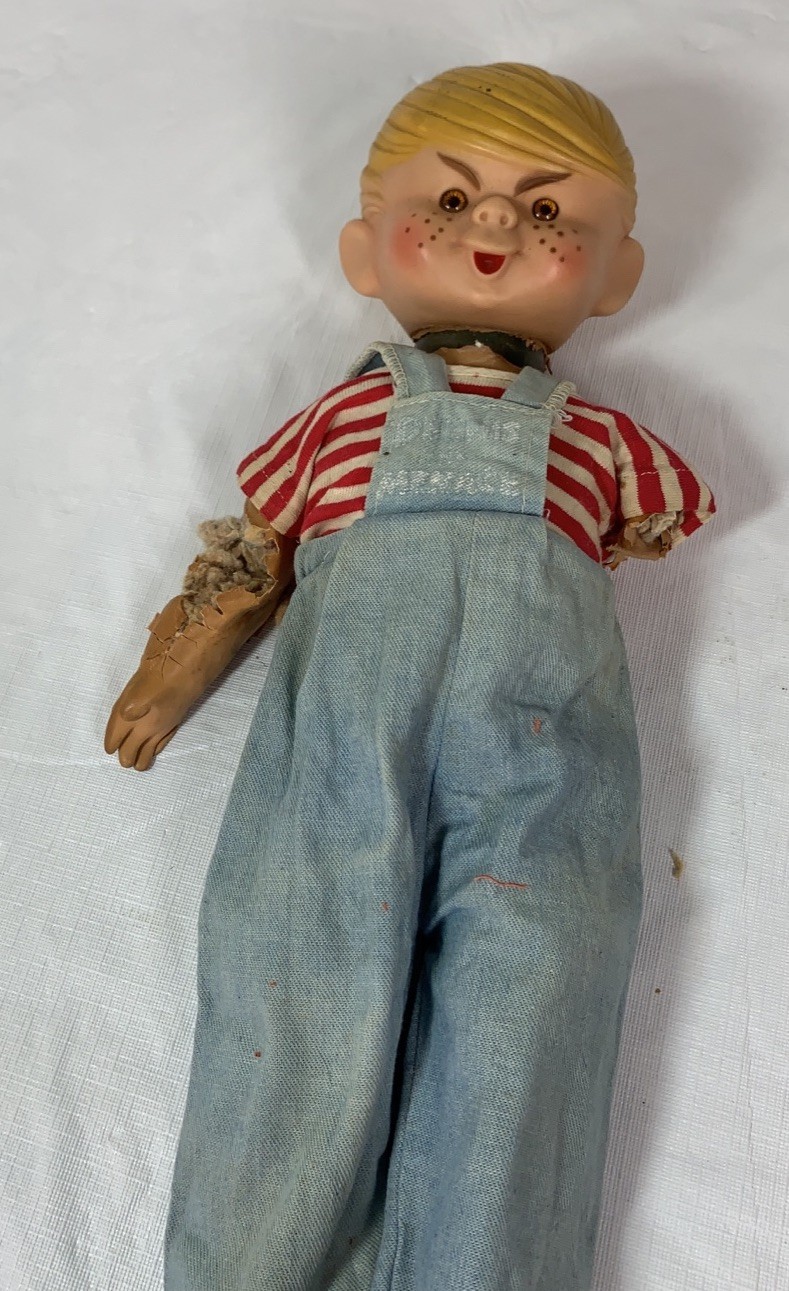 Glad Toy DENNIS THE MENACE 16″ Vtg Rubber or vinyl doll