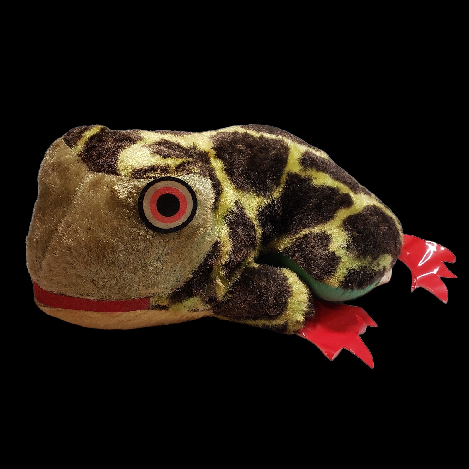 Vintage Benjie Toy Plush Frog Stuffed Animal Los Angeles CA Carnival Prize
