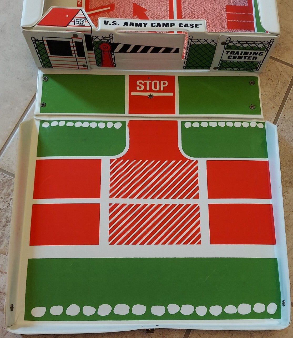 RARE Vintage 1960s US Army Camp Case Training Center Playset Toy Soldier Plastic