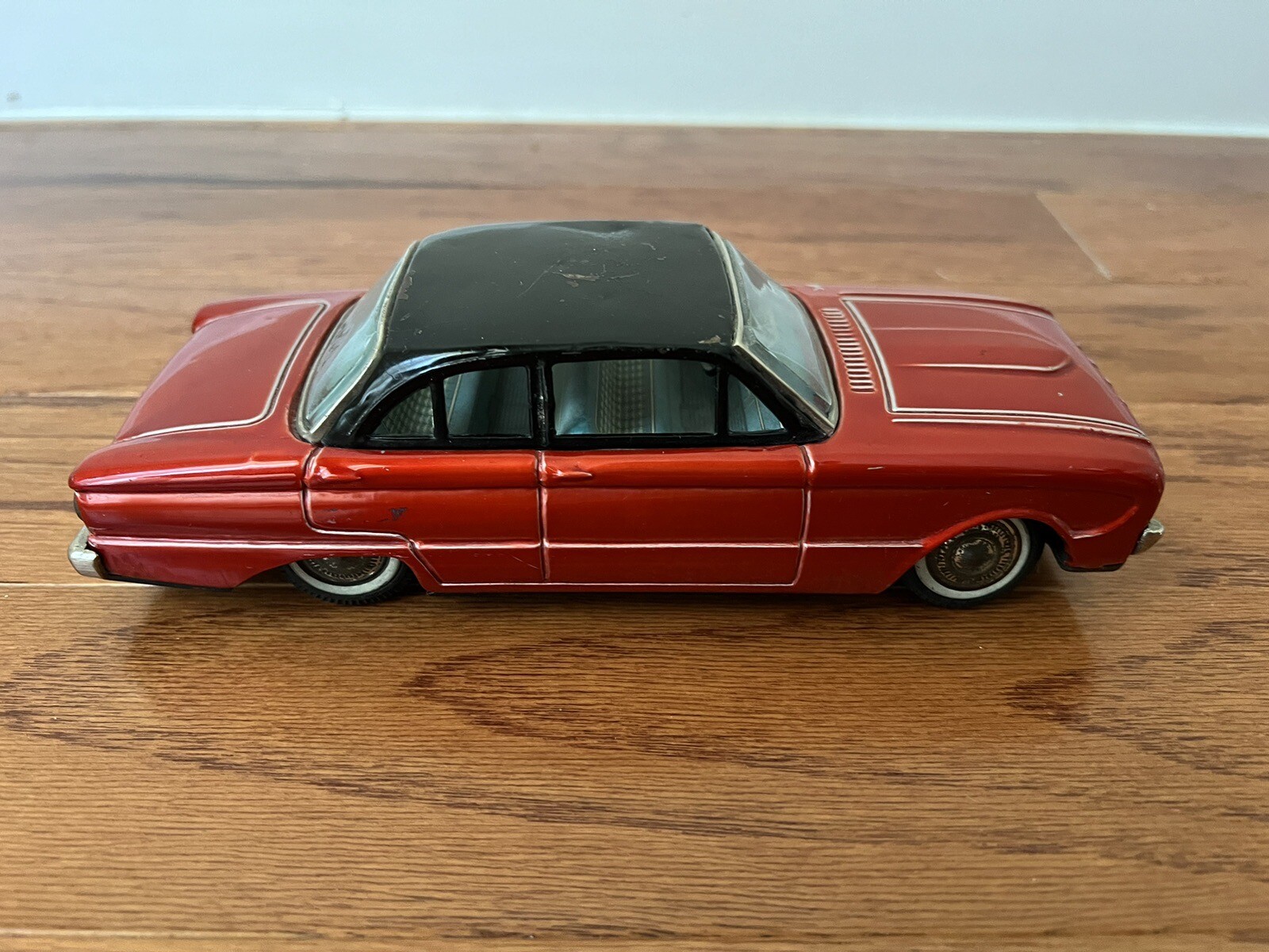 1960s Ford Falcon Tin Litho Friction Toy Car Japan