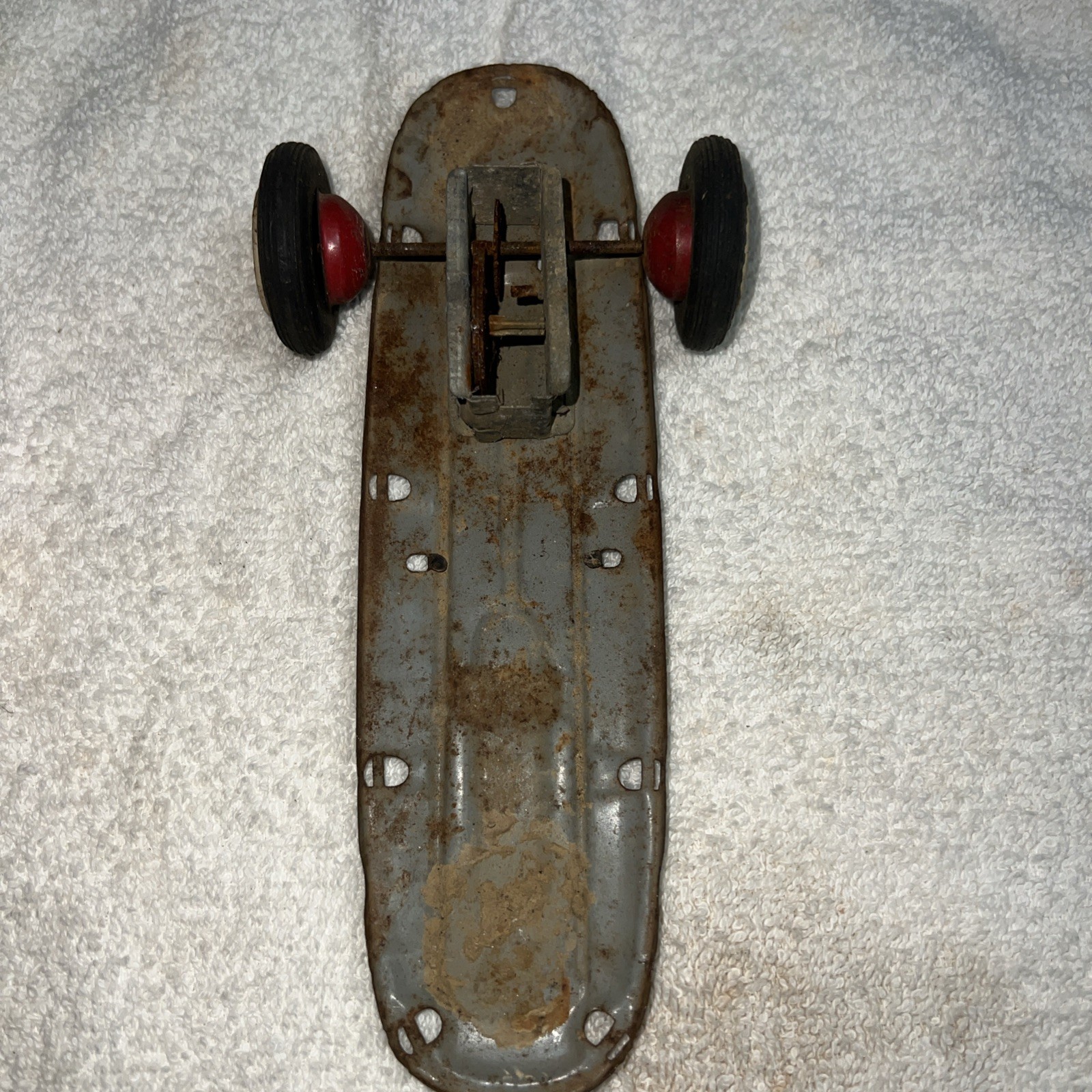 Vintage 1950-60’s ATC Asahi Japan Tin Friction Champion 8 Mobilgas Race Car Toy