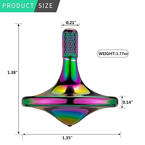 Precision Metal Spinning Top, Spin Smooth for A Long Time, Best Spin Iridescent