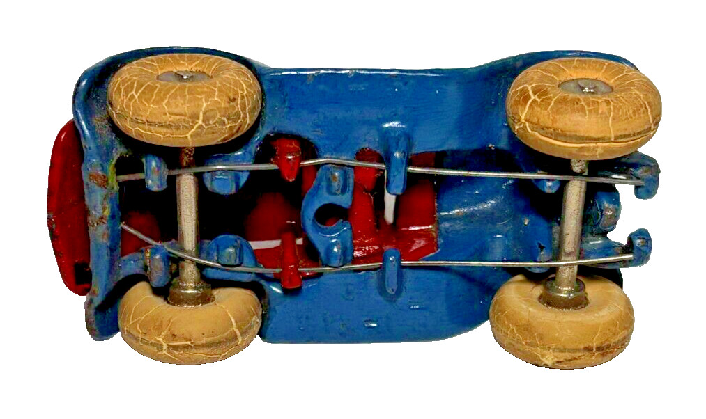 Pristine 30s Kilgore Blue & Red Cast Iron Take Apart Sedan 3.75 Arcade – Hubley
