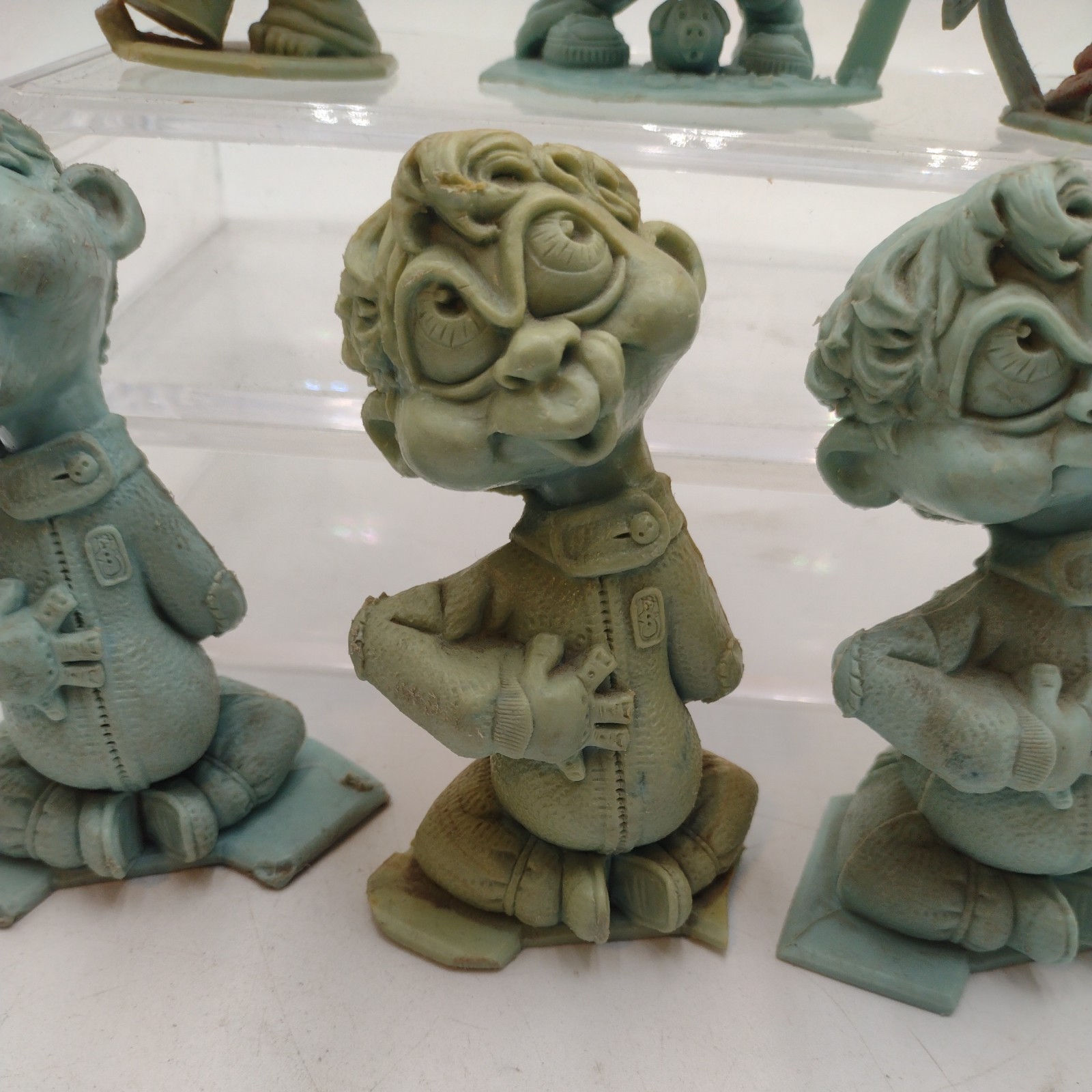 Marx Blame It’s Figures Lot Of 7 – 1964 Used Light Blue