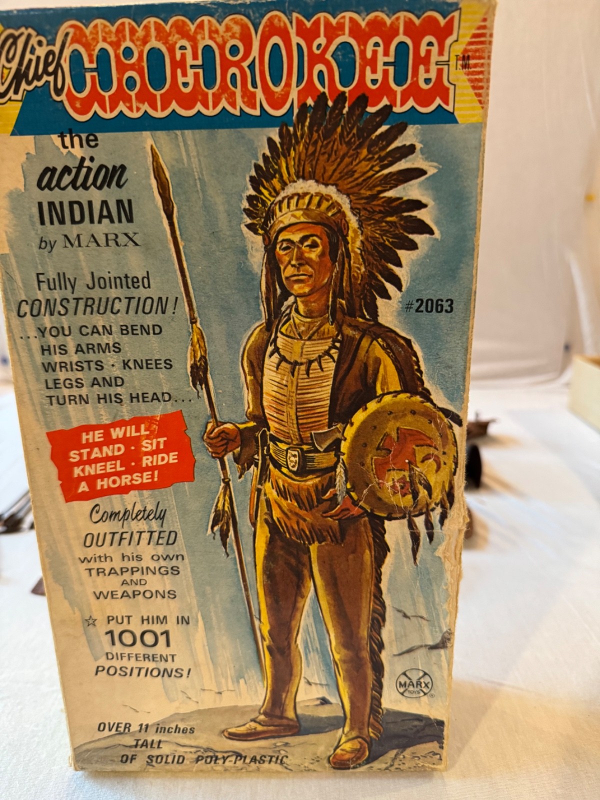 Vintage Marx “Chief Cherokee” 12″ figure, Best of West, detached limbs included