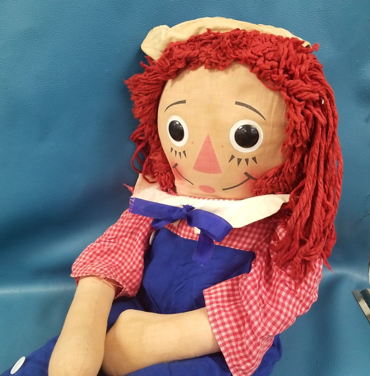 VTG Originals Knickerbocker 32″ Raggedy Andy & 18″ Raggedy Ann Dolls