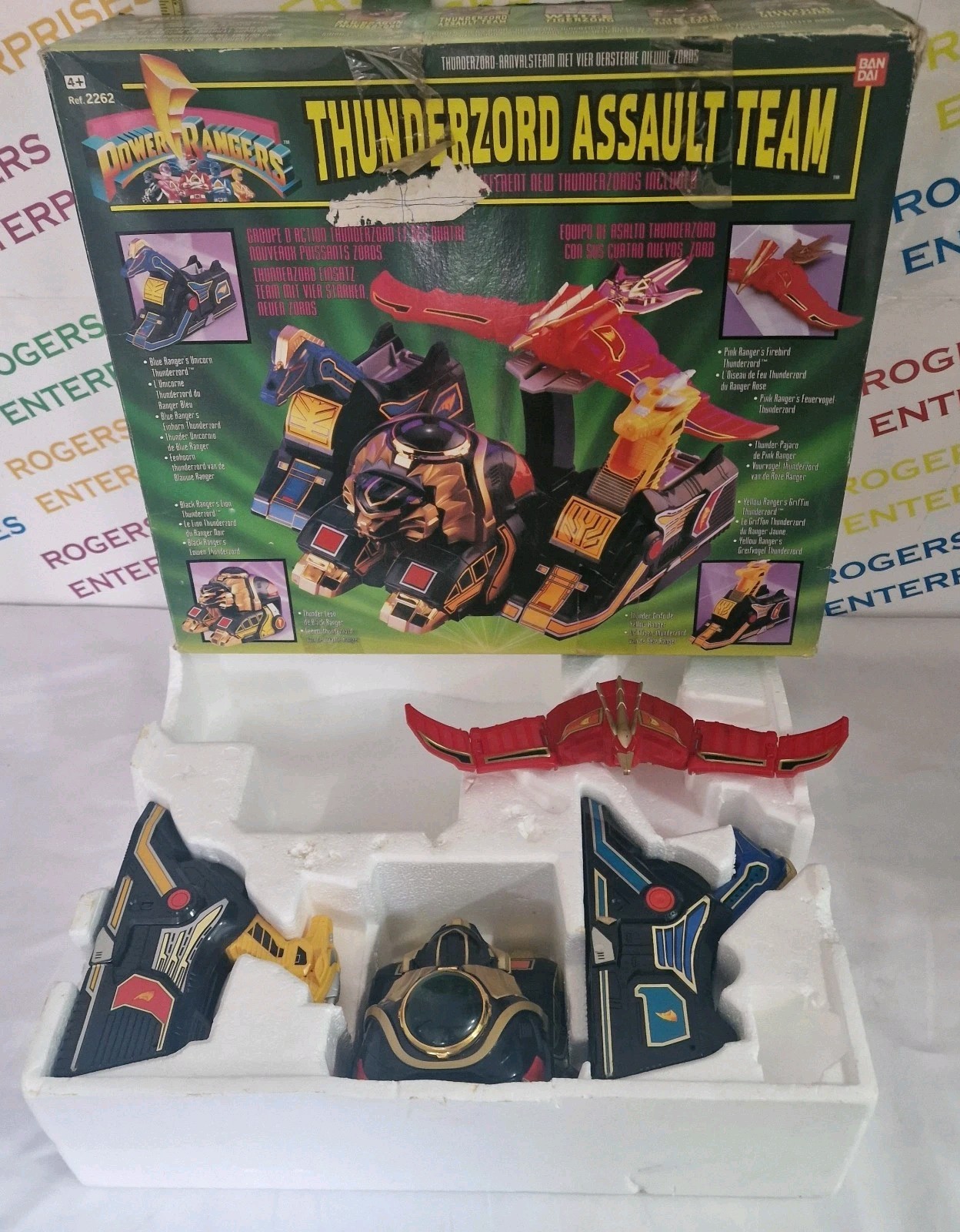 Vintage 1993 Bandai 2262 Power Rangers Thunderzord Assault Team Boxed No Extras
