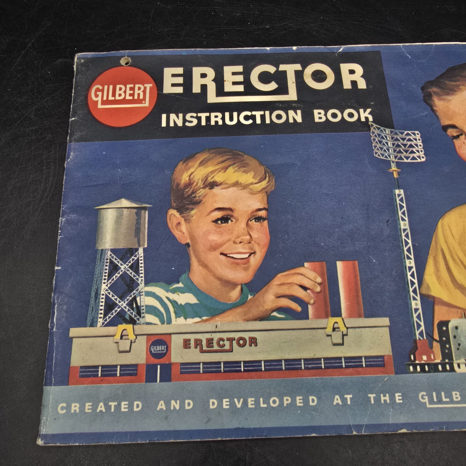 1959 Gilbert Erector Instruction Book #M4712 -Basic instruction book – many sets