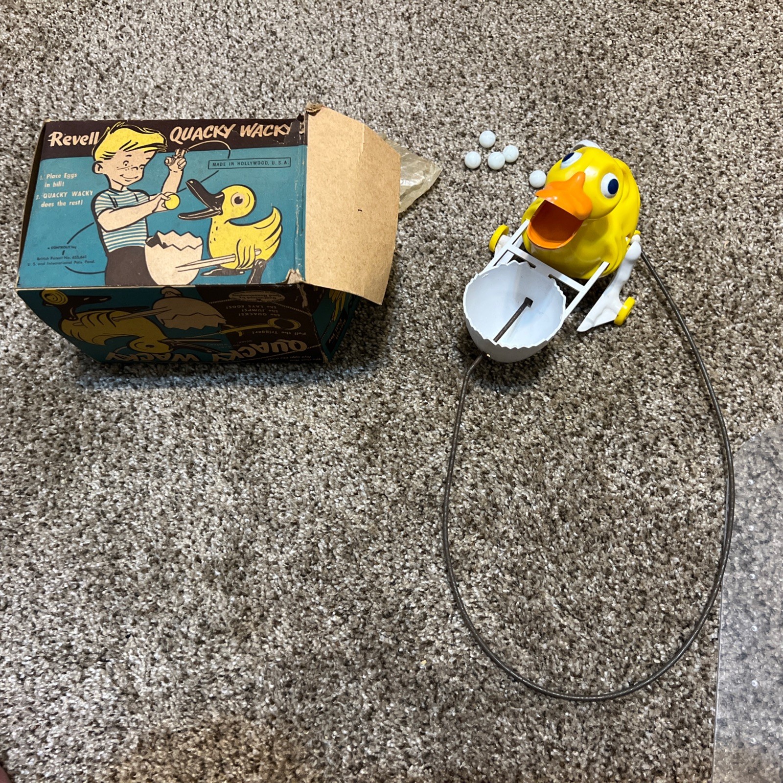 Vintage 1951 Revell Toys Maxwell Duck With Eggs And Box Rare