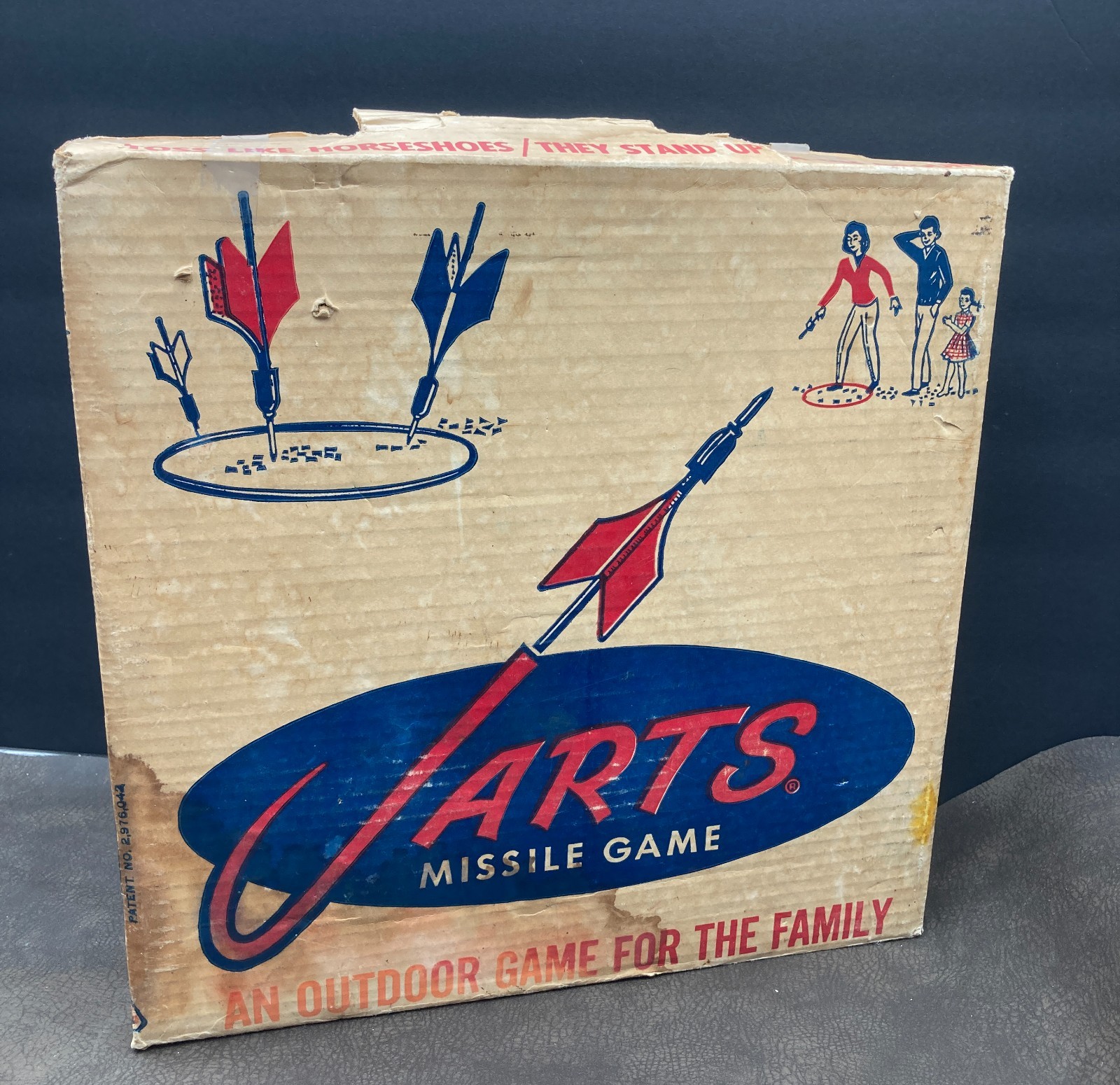1970s Lawn Game Empty Original Box w Instructions – No Contents – Cardboard Only