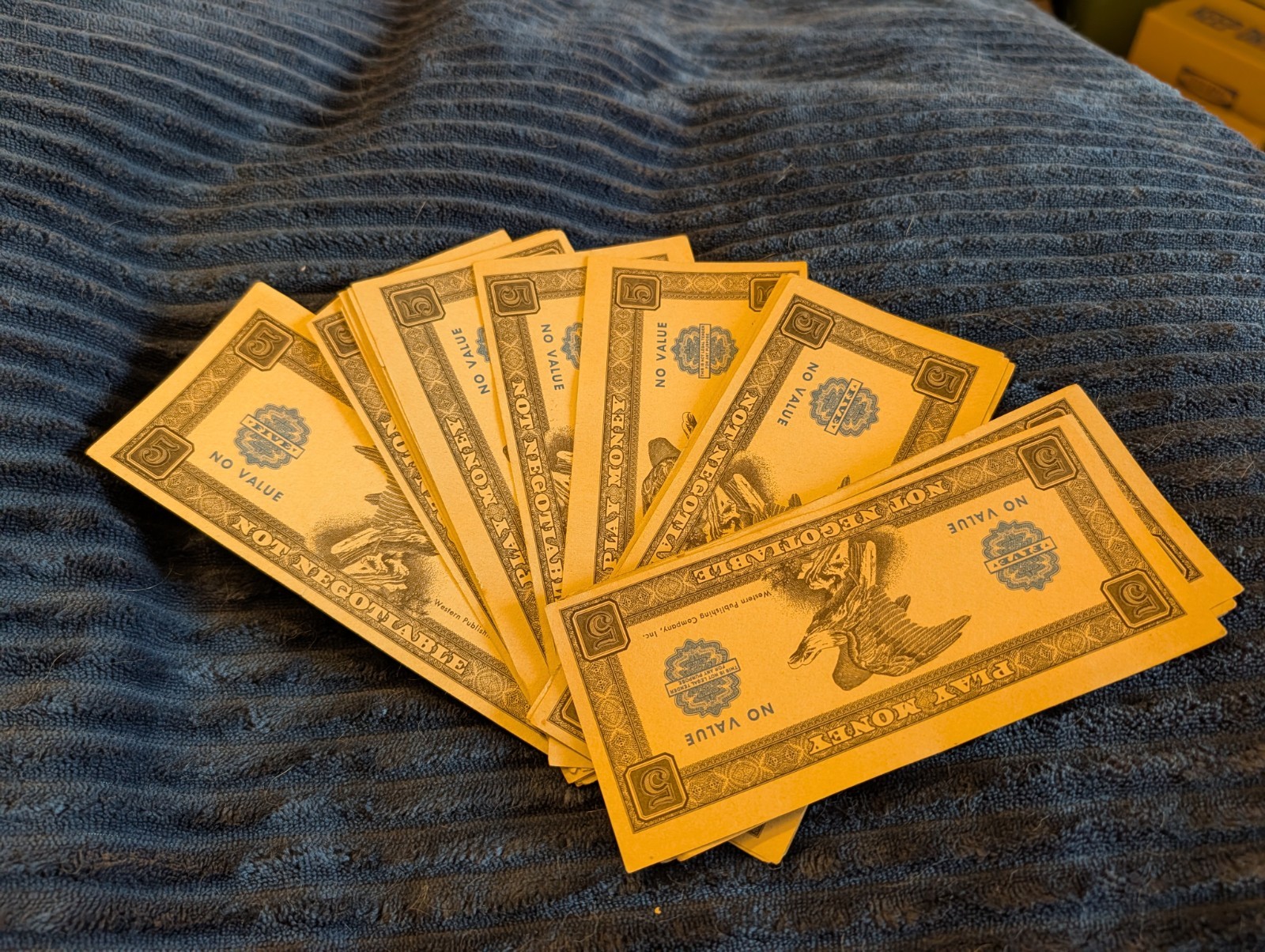 Lrg Lot Vintage Whitman Publish Play Money Mixed Lot Used Not Real