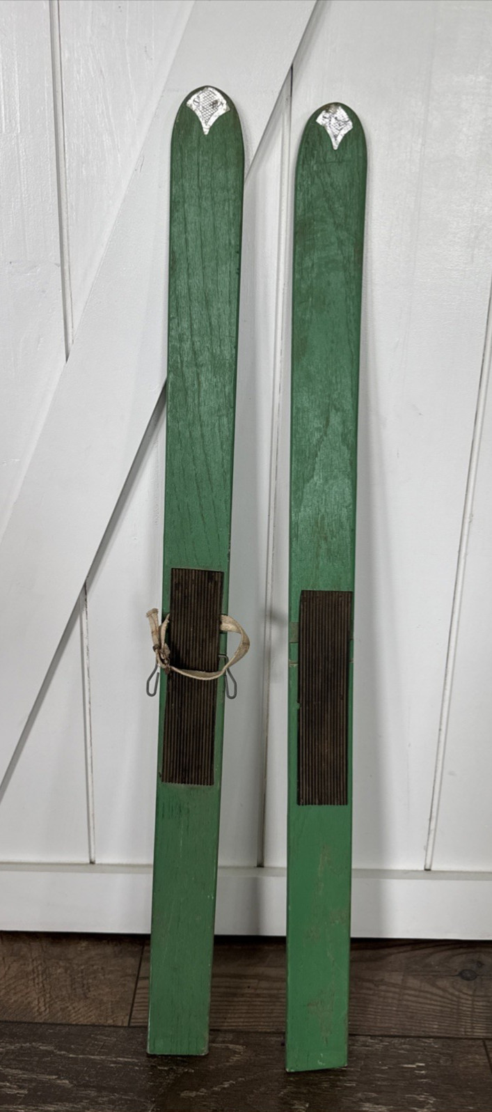 Vintage Antique Childs Wooden Skis 36”
