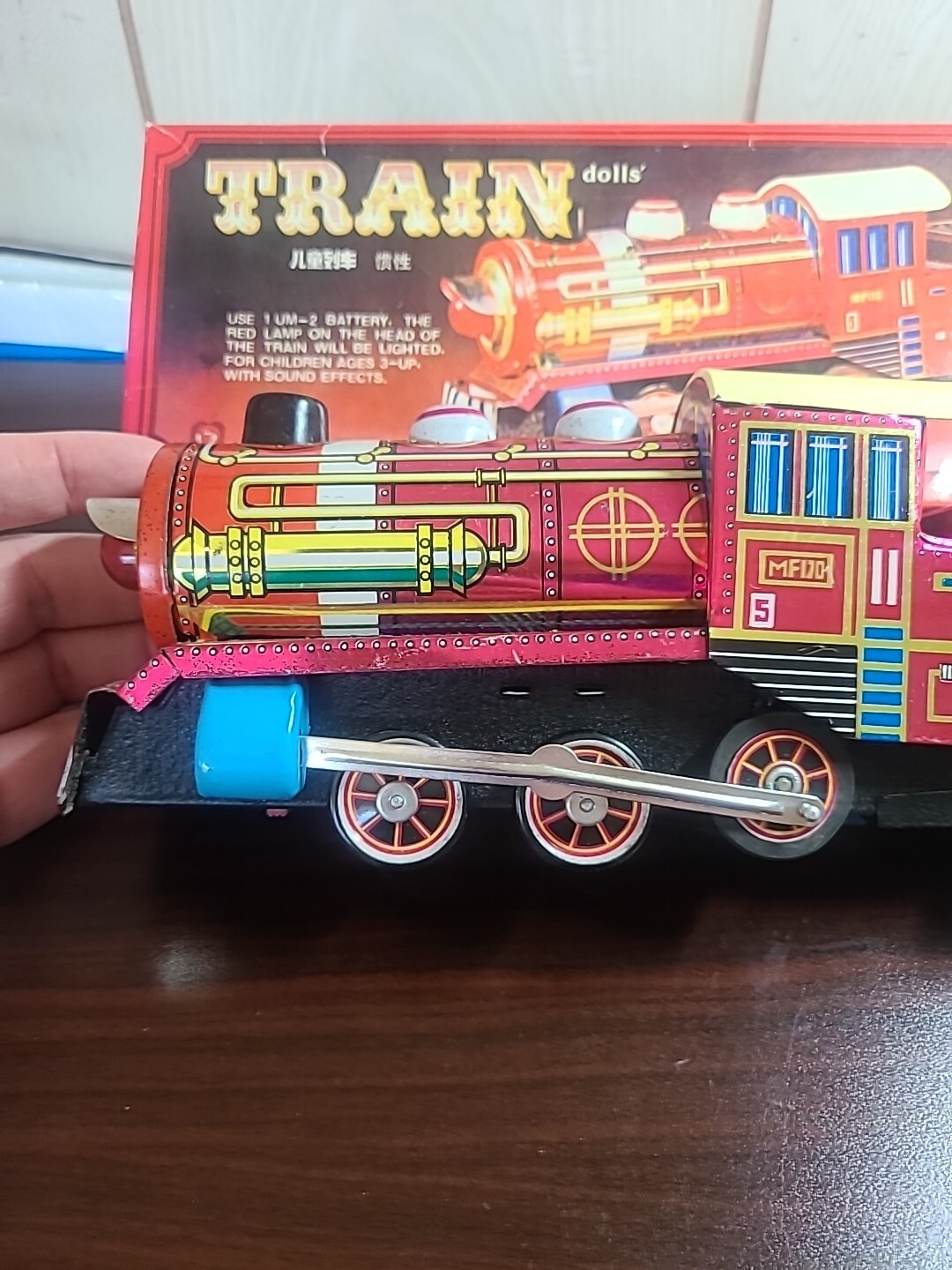 Mf 170 Dolls’ Train Steam Locomotive Tin Toys China Boxed MF 170 Friction