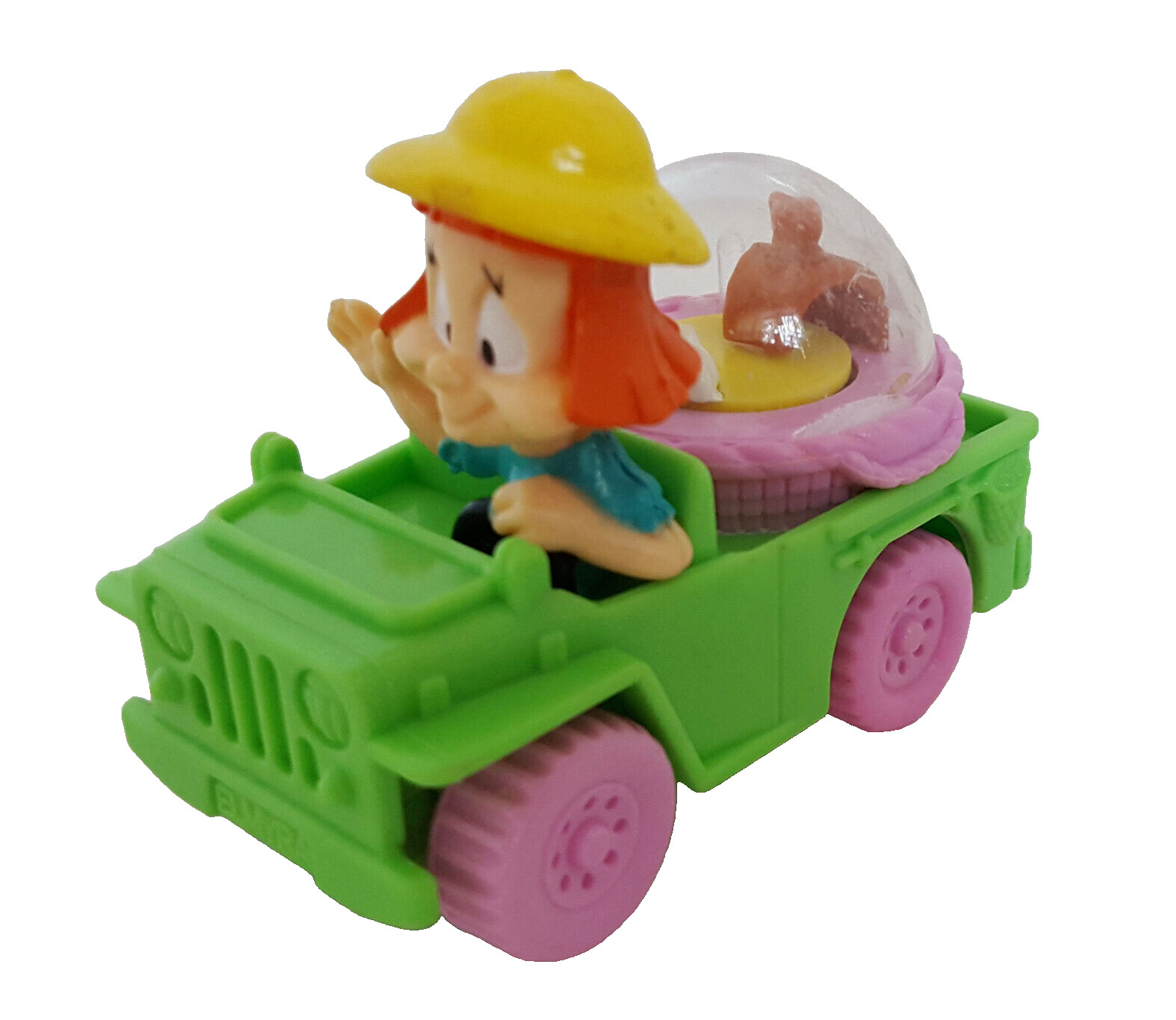Toy Elmyra Driving Moving Rabbit Car 1992 Warner Brothers Animated Character