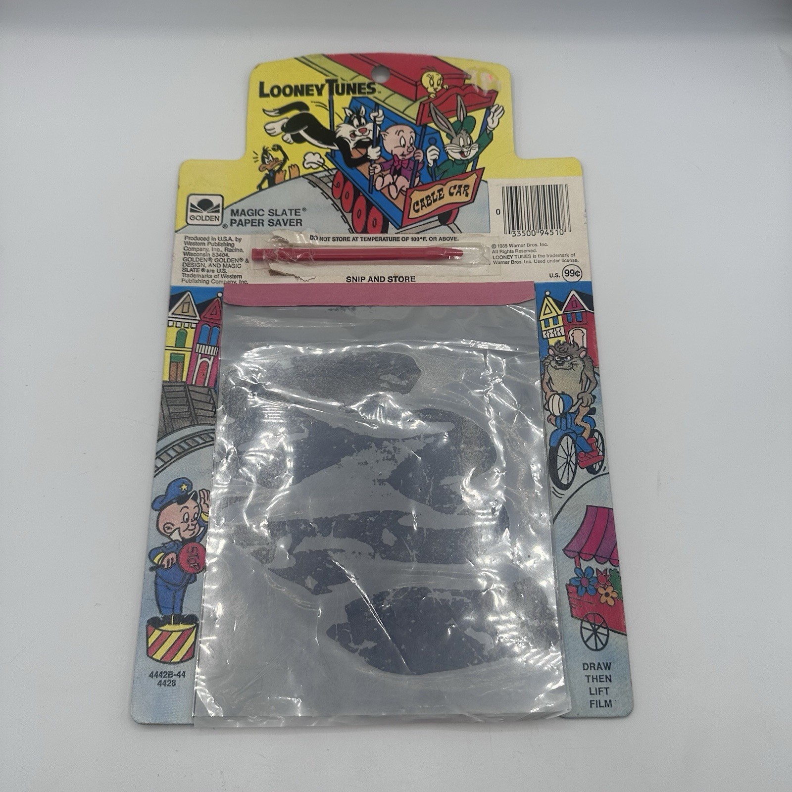 Vintage Golden Magic Slate Paper Saver Looney Tunes Bugs Bunny Daffy Duck Porky