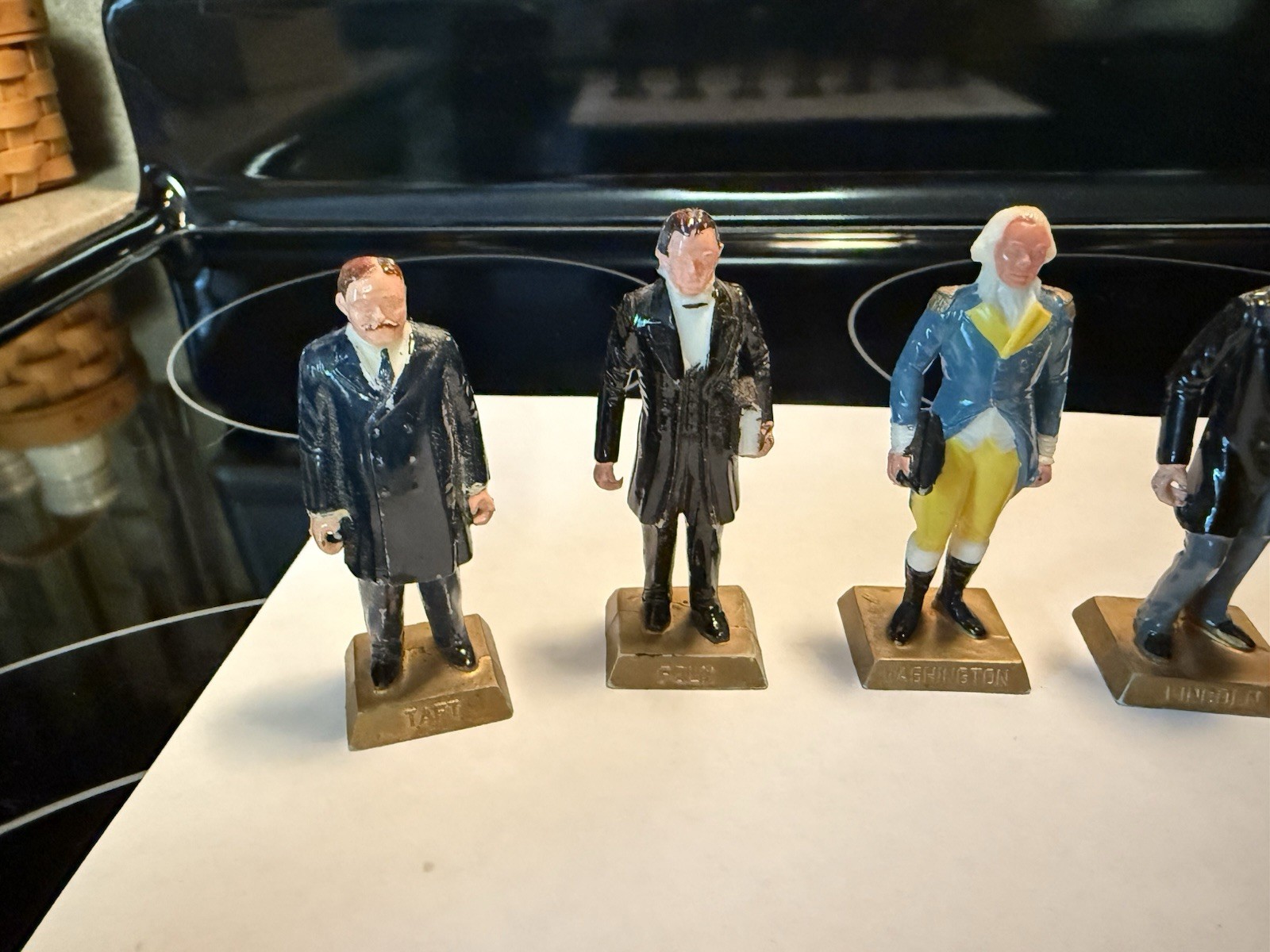 Vintage Marx Toys US Presidents Plastic Lot Of 7 Lincoln Washington JQ Adams