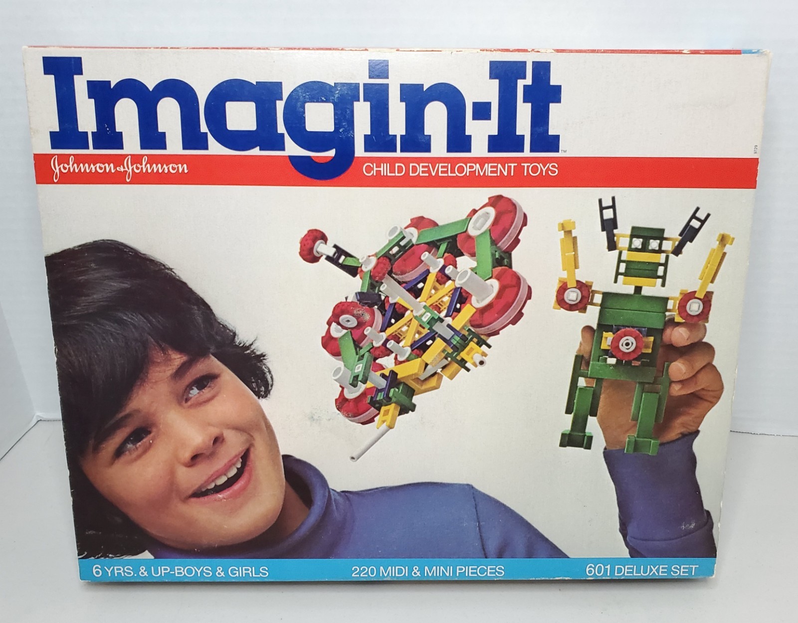 Vintage 1983 J&J Imagin-It Child Development Toys Building Kit~New In Box RARE