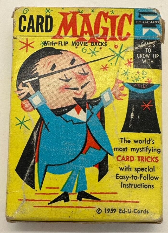 Vintage Magic Trick Cards Ed-U-Cards 1959 Retro Games Kids Toys Antique