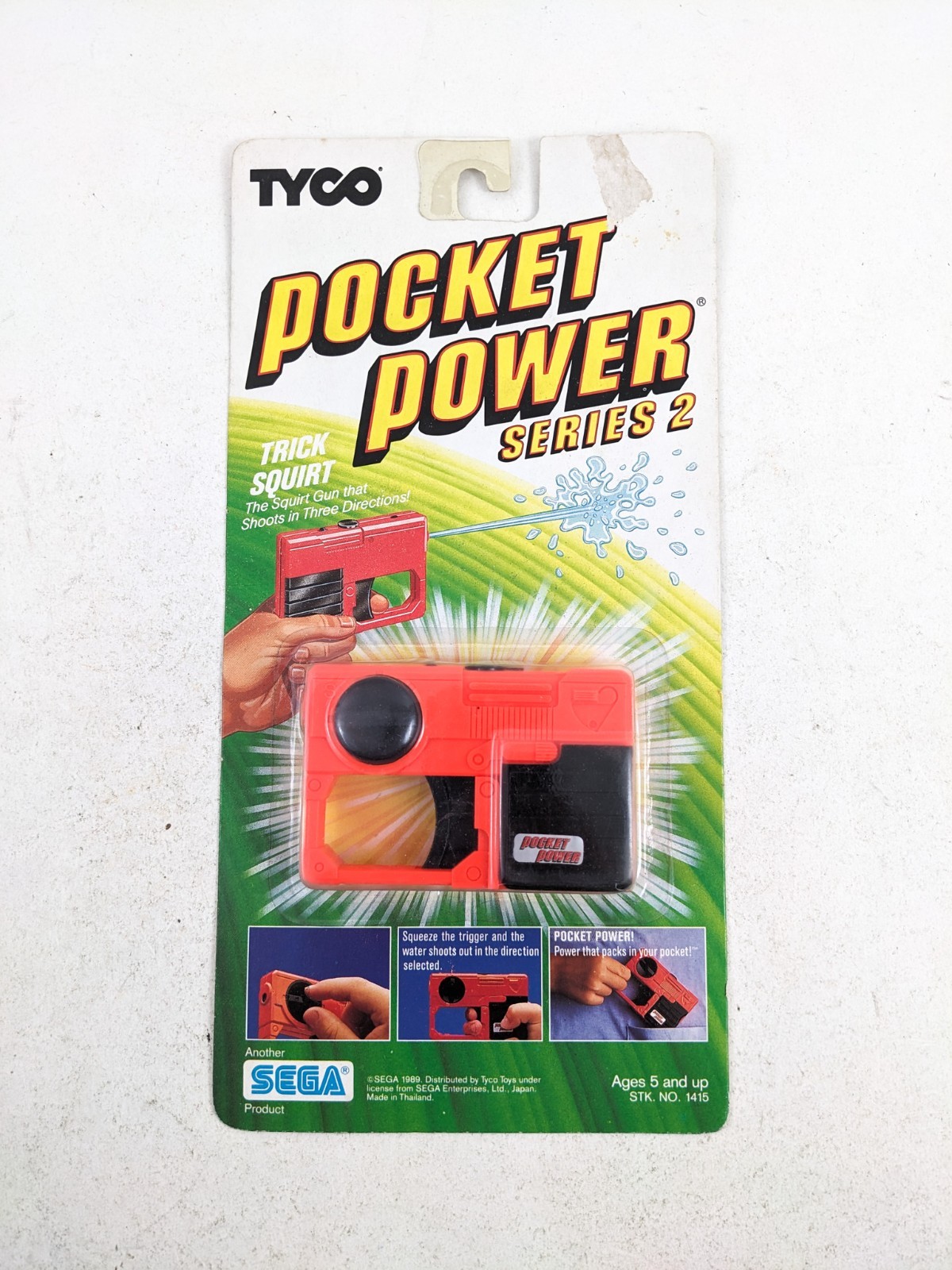 TYCO Pocket Power Trick Squirt Series 2 1989 Toy Water Gun Vintage Sega NEW
