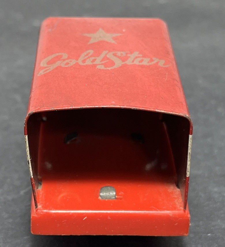 Japanese Tin Toy Gold Star Nation Wide Service Litho Friction Car