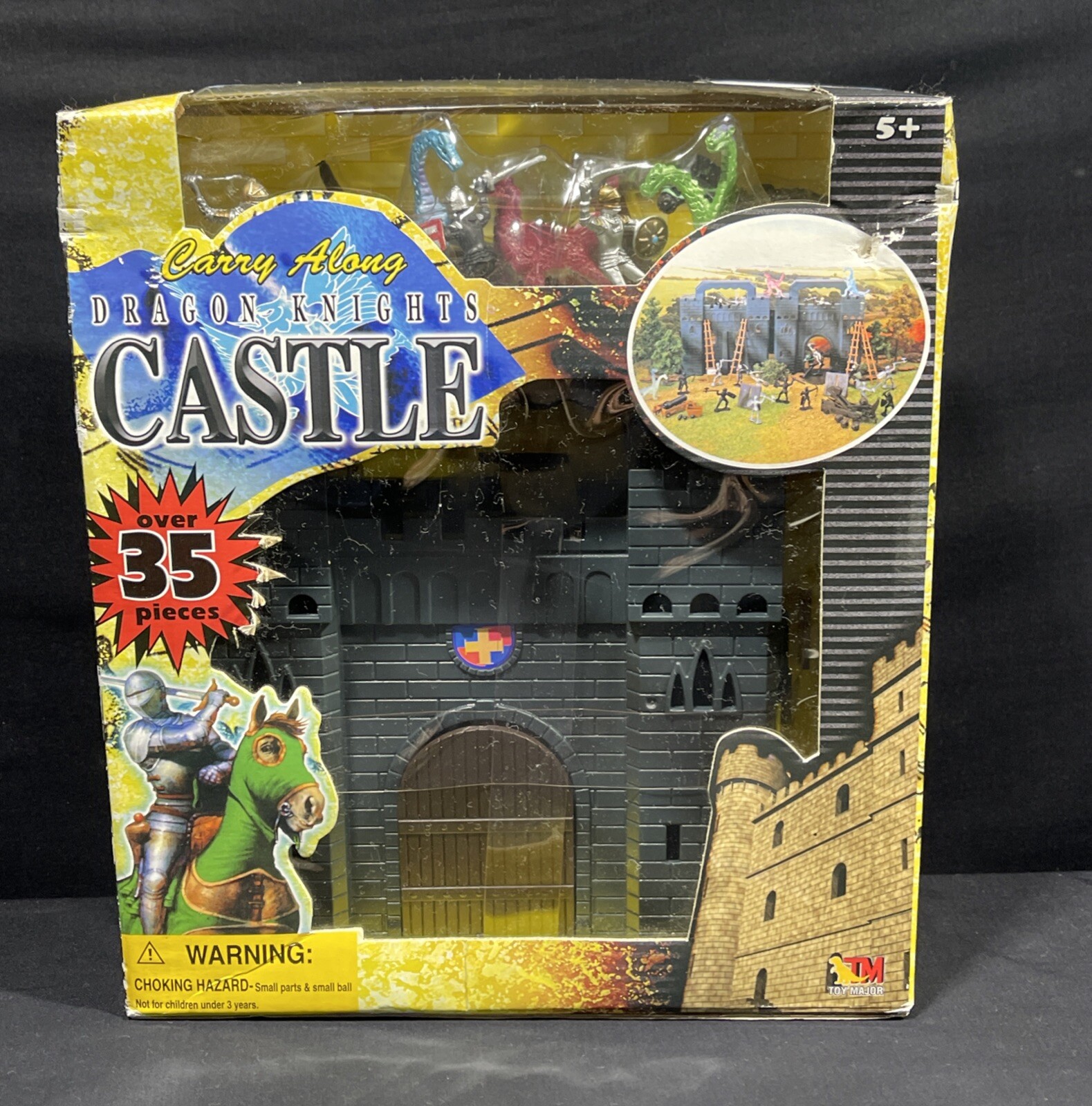 Toy Major Carry Along Dragon Knights Castle Over 35 Pieces W4550