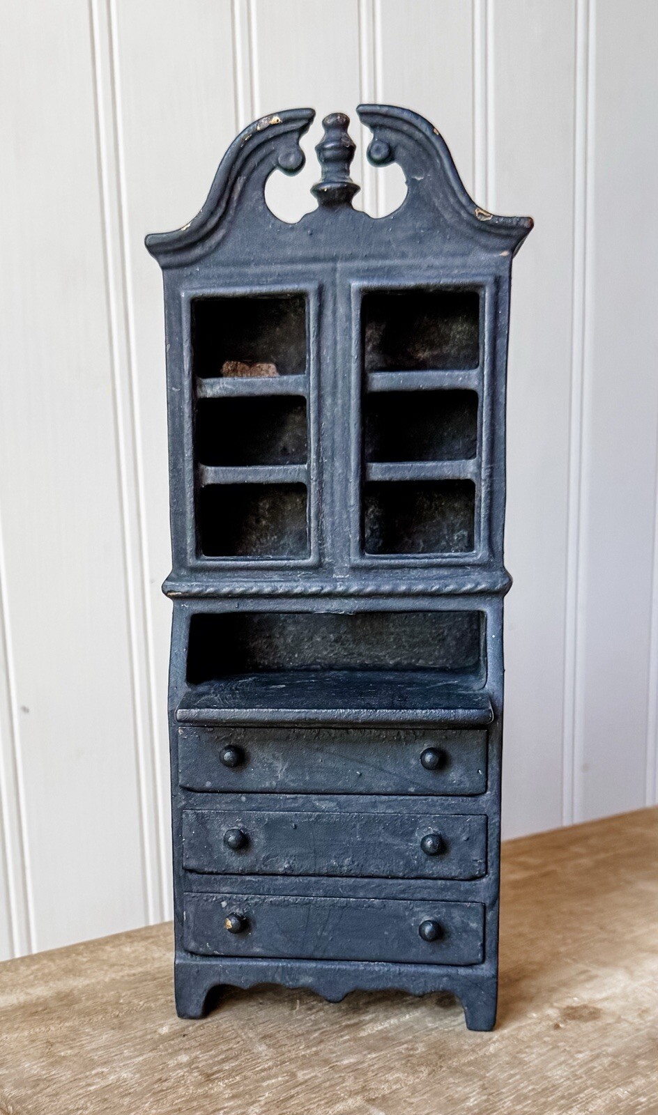 Antique ARCADE Cast Iron Secretary Desk RARE dollhouse furniture