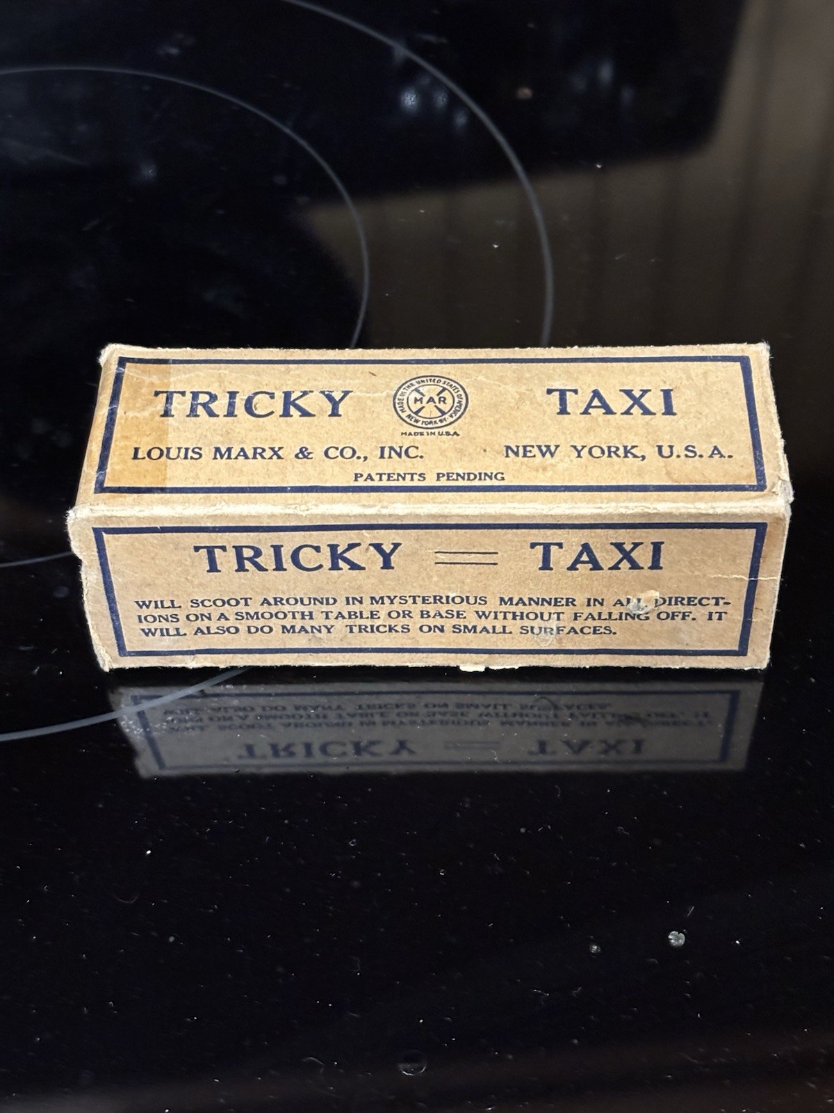 VINTAGE ORIGINAL MARX WIND UP TRICKY TAXI EARLY BOX