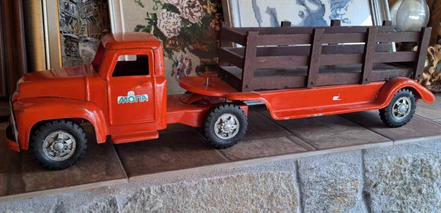 VINTAGE TRUCK BUDDY L ‘EAST MOLINE ILLINOIS’ 1950 PRESSED STEEL LARGE HEAVY RARE