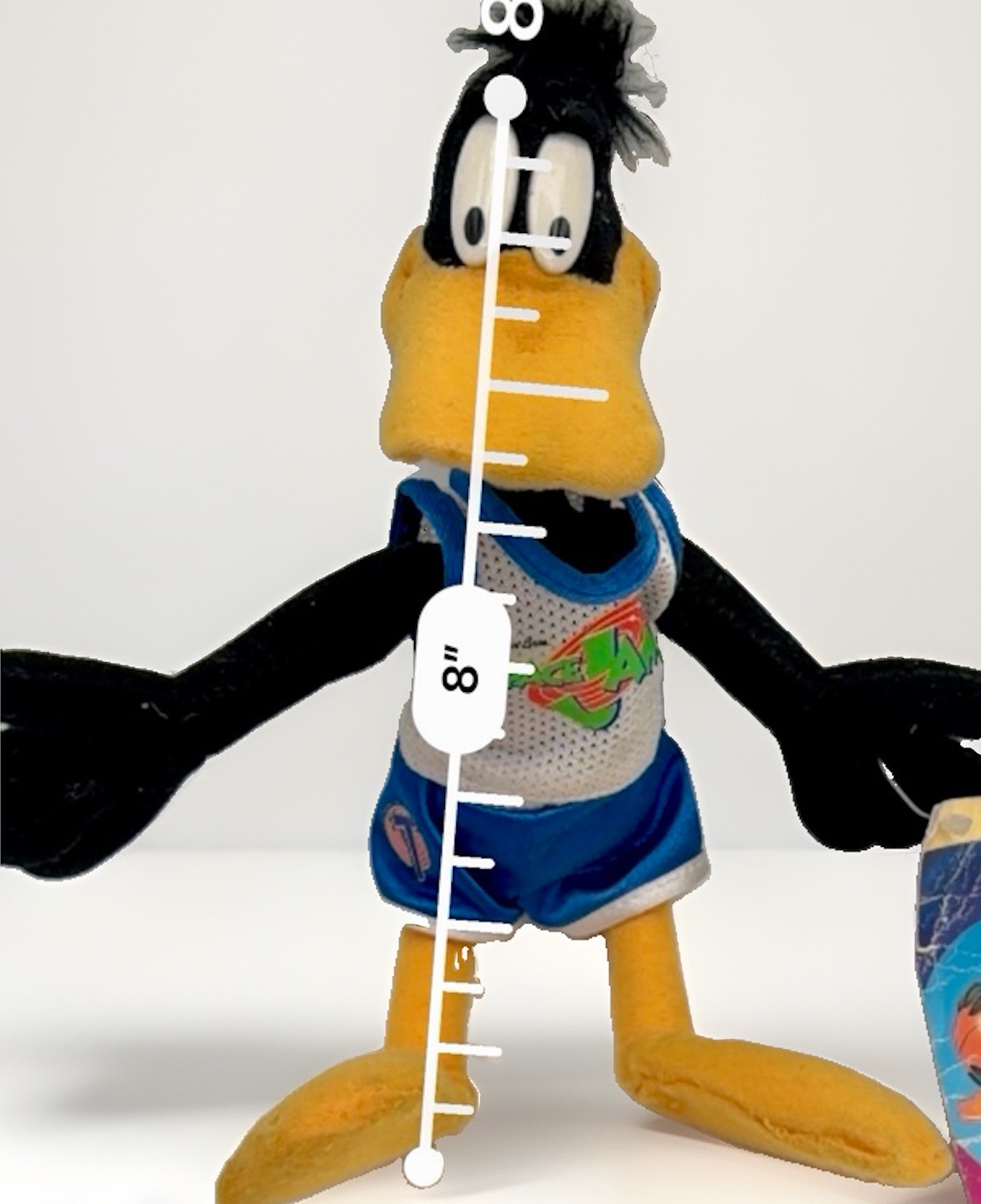 Vintage 1996 Warner Brothers Space Jam Movie Daffy Duck Plush 8″ Looney Tunes