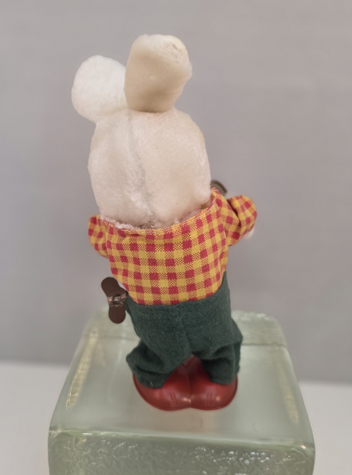 Vintage Wind-Up Cymbal Bunny Toy – 1950/60s Plush Mechanical Rabbit