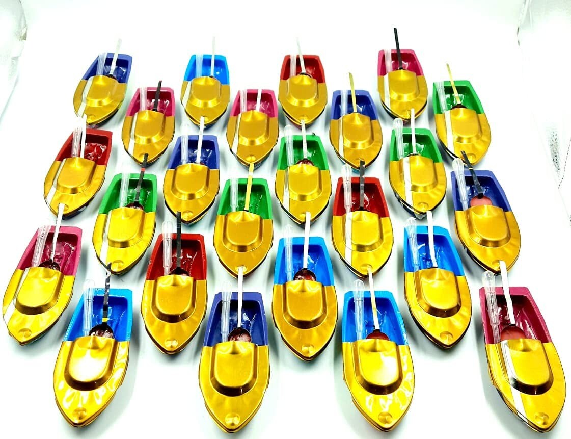 Toys Handmade Put Put pop pop Steamer Toy Water Boat Pack of 24 Multicolour US
