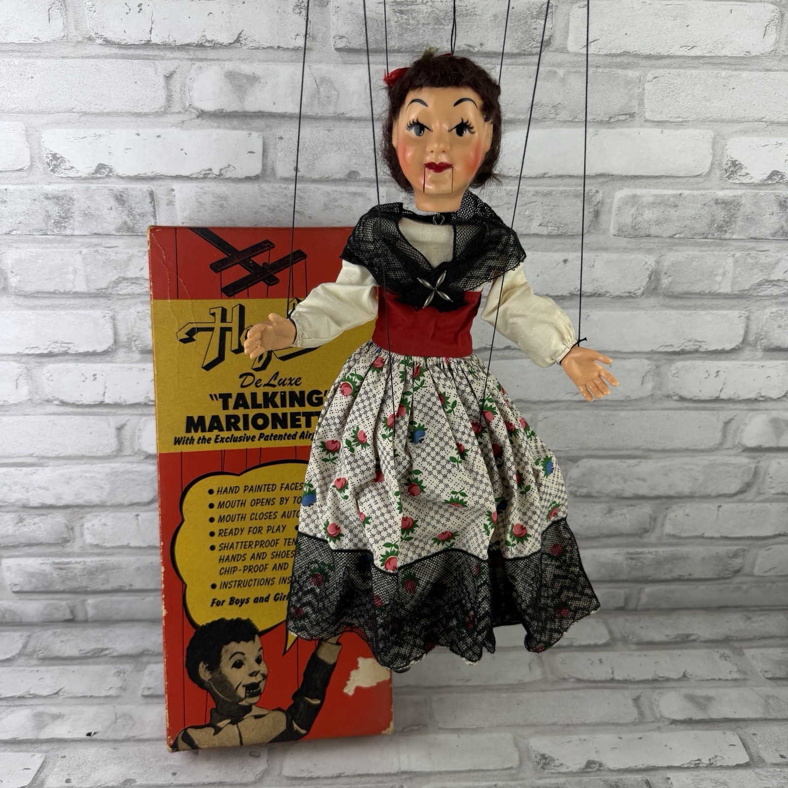 Hazelles Talking Marionette #409 Carmelitta With Original Box