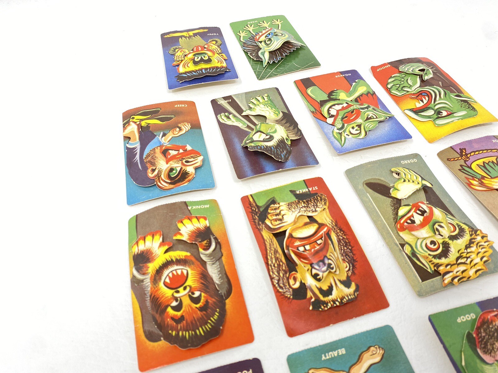 Uncommon 1965 ED-U-CARDS MFG. CORP. Mini Monster “Sculptees” 3D Cards 18 Total