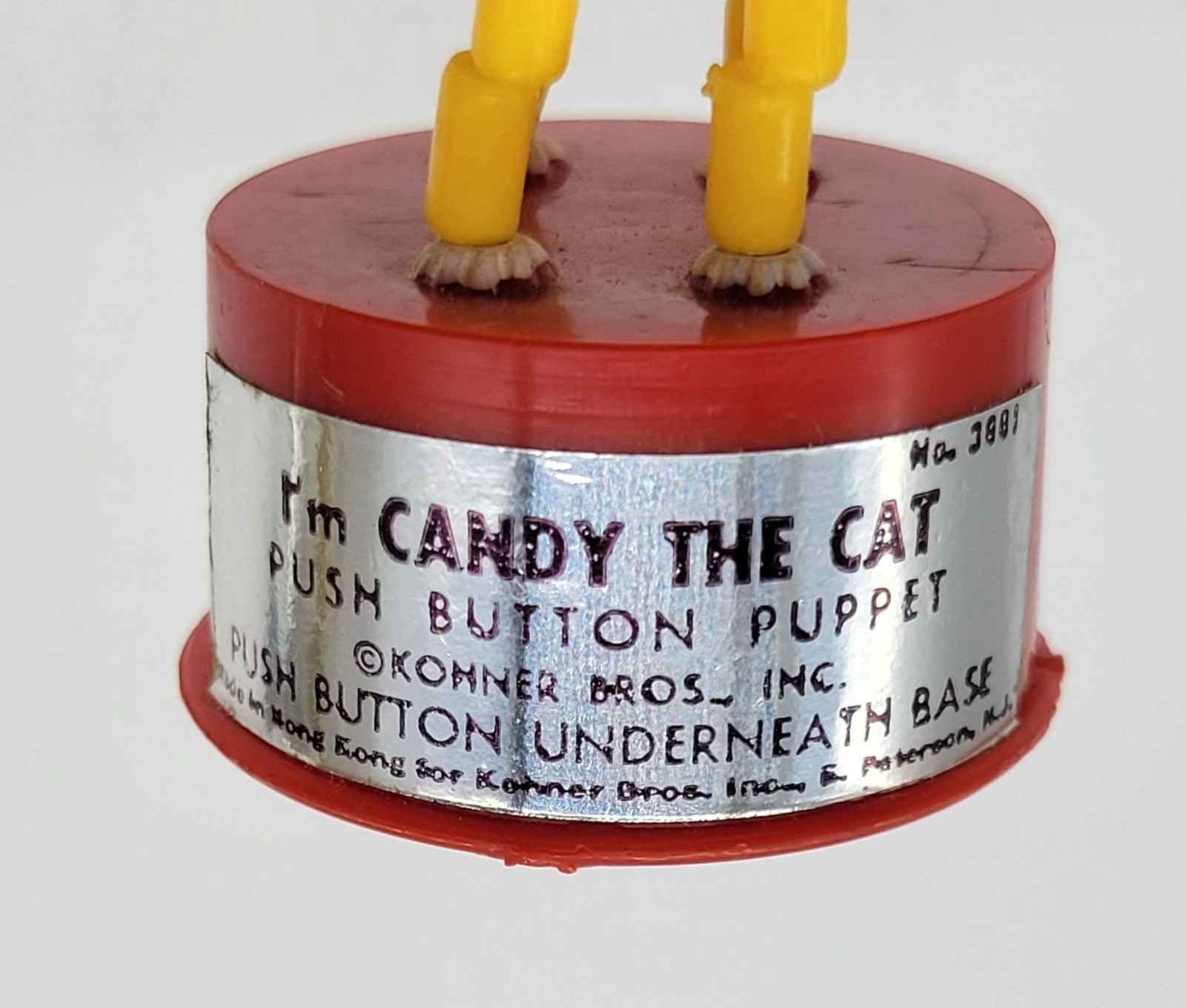 Candy The Cat Push Button Puppet Toy By Kohner Bros Inc 1960s Vintage