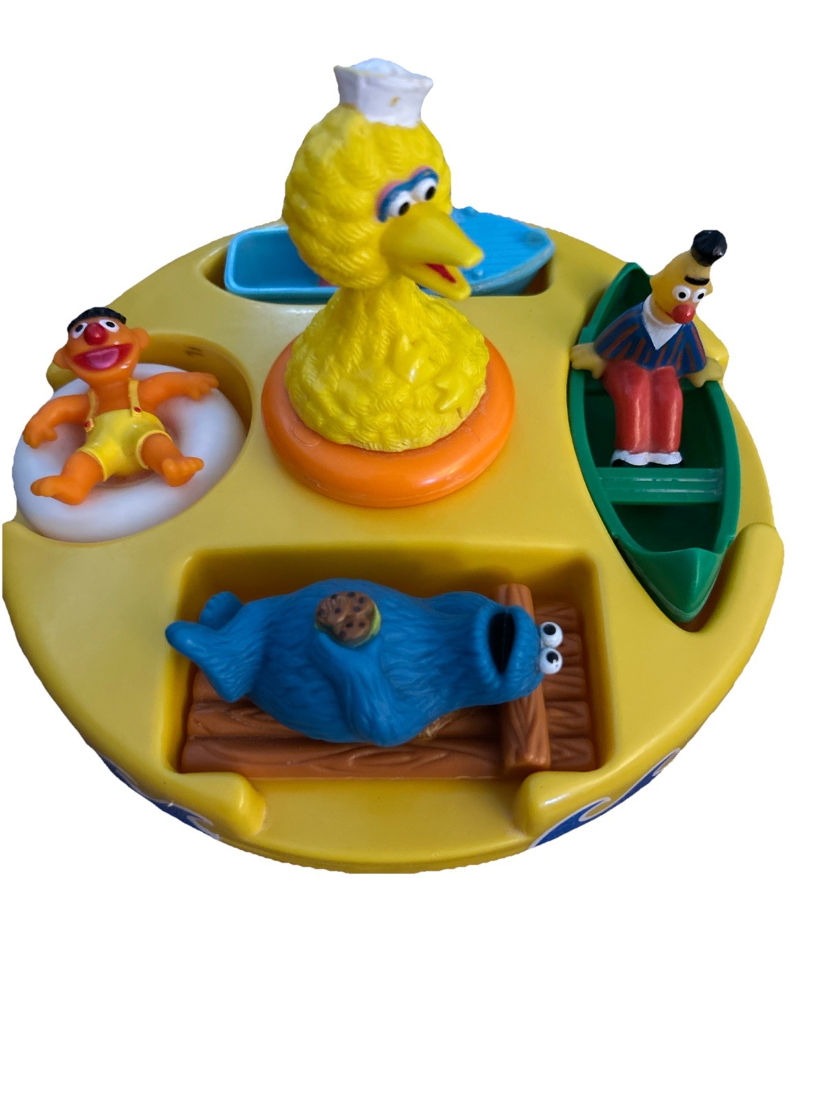 Vintage Tyco Sesame Street Floating Bathtub Puzzle Toy Big Bird, Elmo, Bert, Etc