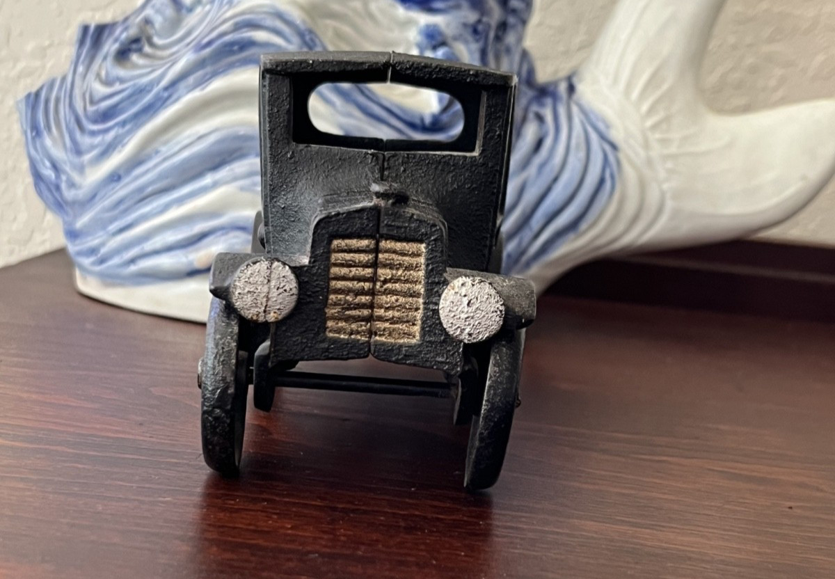 Vintage Painted Metal 1910s – 1920s Car Model Great Condition 5.5 x 2.5 x 3 |6lb
