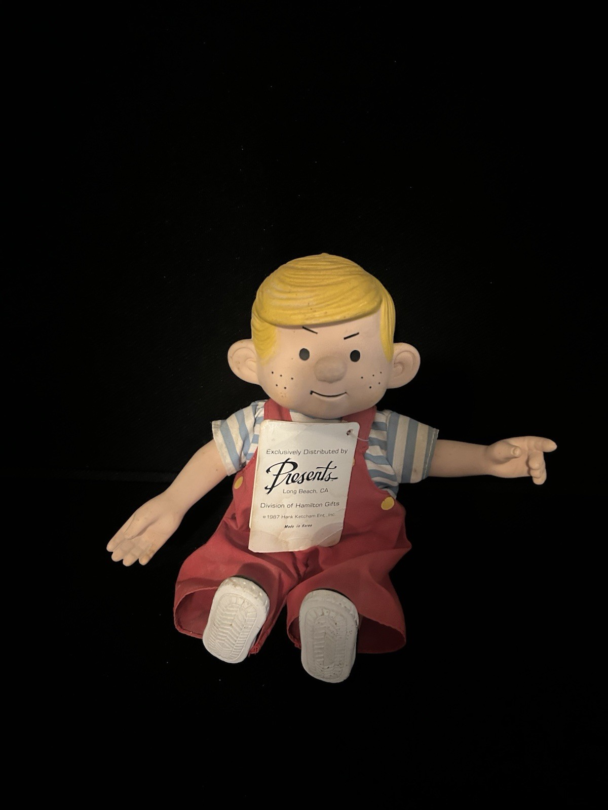 Dennis the Menace Hank Ketcham 1987 Hamilton Gifts Doll With Tags Vintage