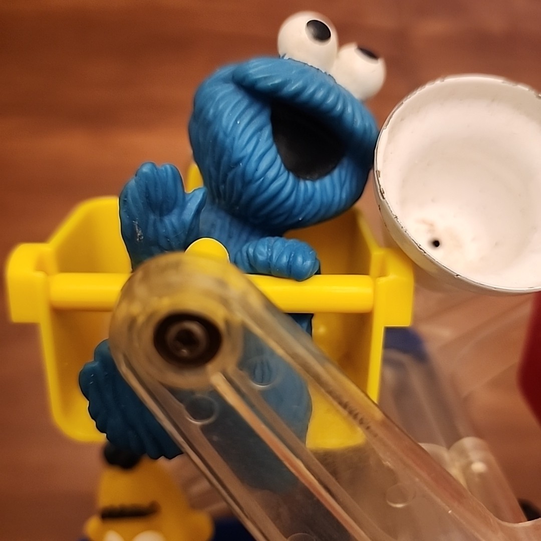 Vintage Sesame Street Pull Toy Bert Ernie Big Bird Cookie Monster Ferris Wheel