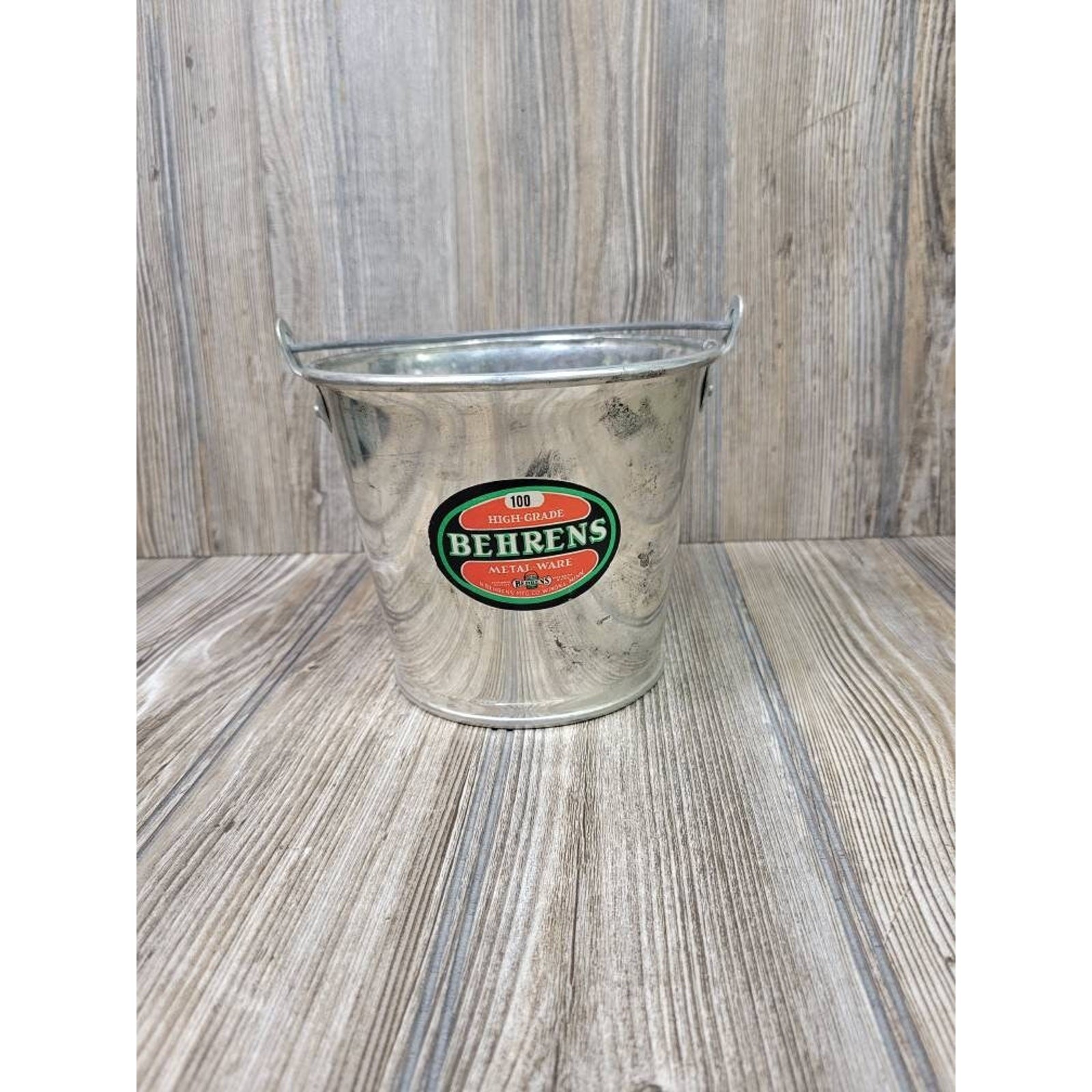 Vintage Behrens Pail, Advertising Dick Hanson’s Western Auto, St James MN 5″