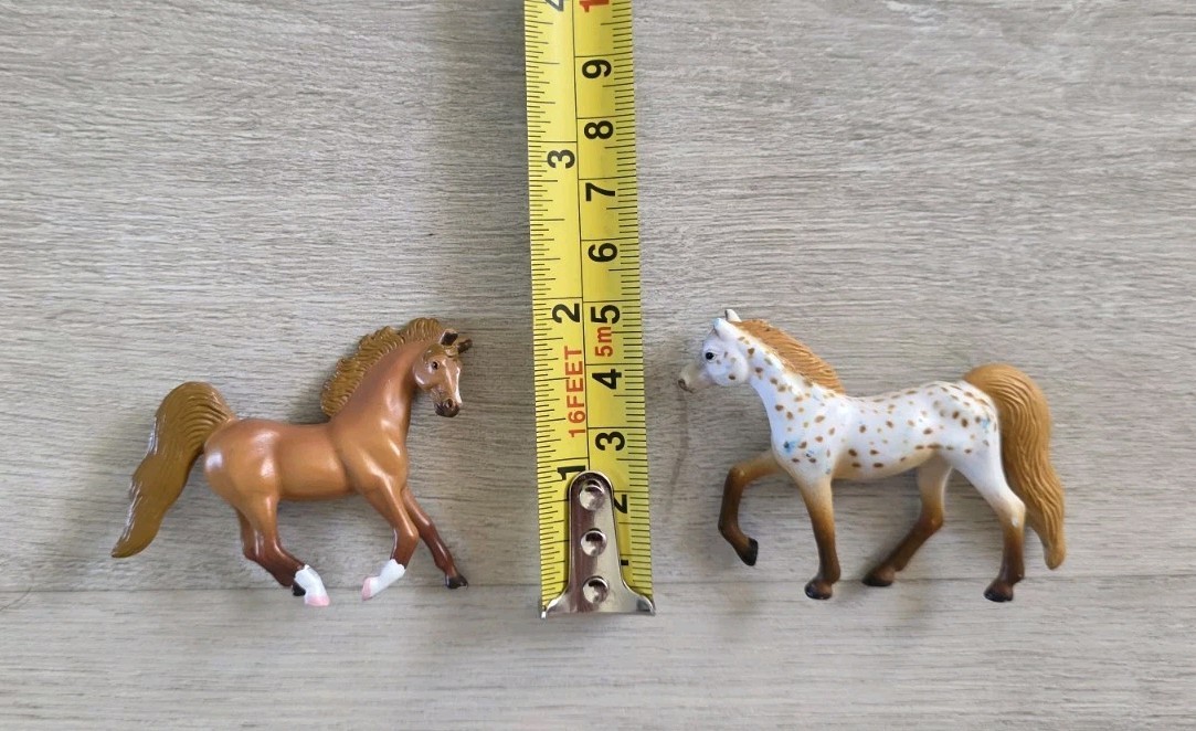 6 x 1996 EMPIRE HORSE BUNDLE OF FIGURES small toys GREY / BROWN / TAN / WHITE